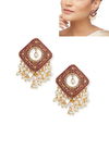 Meenakari Stone indian New Sparkly Designer For Party And Functions Latest Earrings Collection 1801